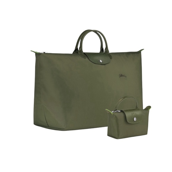 Longchamp Handbags - ⚓️SOLD⚓️ Le Pliage Mini Pouch/Strap + Green M 21” Travel Bag Set